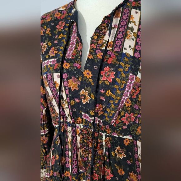 Zara women's sm long sleeve patchwork dress - Picture 6 of 11